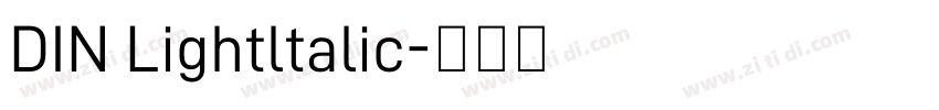 DIN Lightltalic字体转换